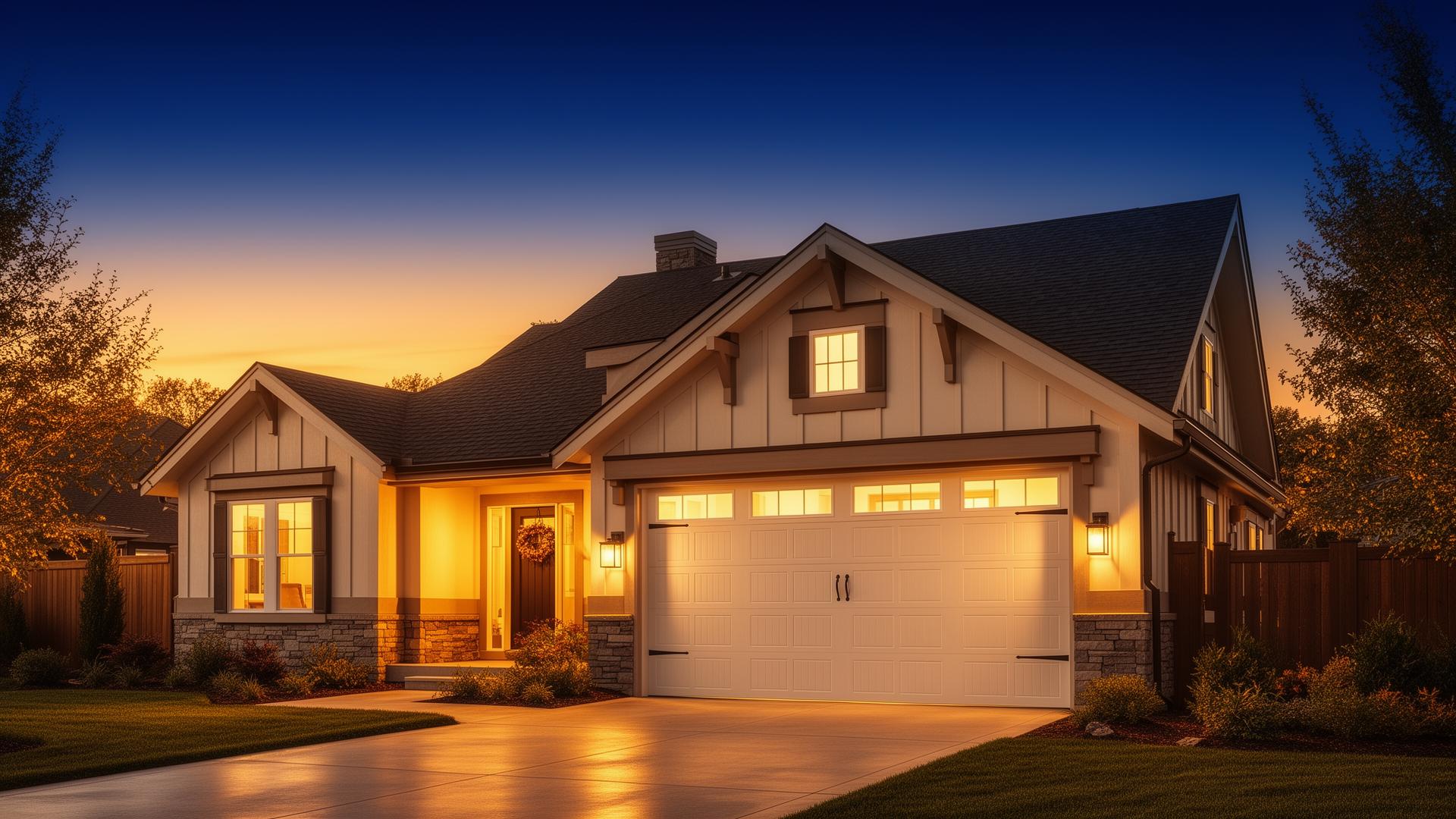 Professional garage door installation on beautiful home in Kettle Falls, WA